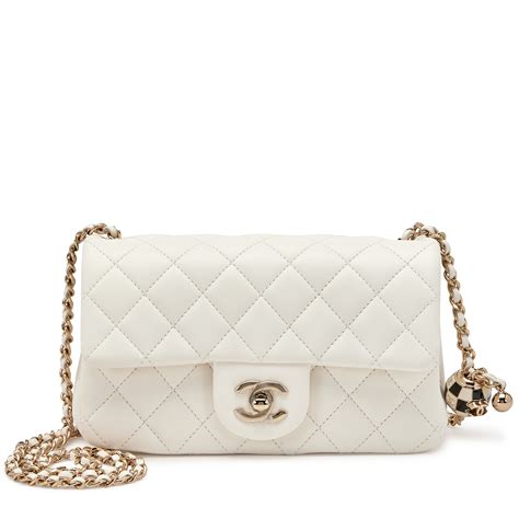 chanel white pearl crush|Chanel classic flap small price.